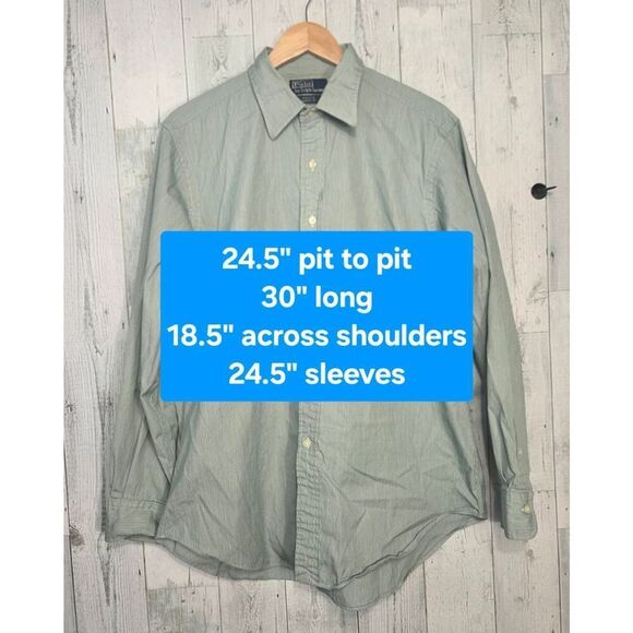 VTG Polo Ralph Lauren 100% Cotton Striped Casual Button Down / Up Shirt - Picture 2 of 6